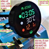 ĐỒNG HỒ BÁO VOLL 3 IN 1 KOSO STAR LẮP CHÂN GƯƠNG CHO CÁC LOẠI XE