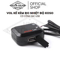 Đồng Hồ Báo Vôn Và Nhiệt Độ Tích Hợp Cổng Sạc USB Koso Cho Winner, Exciter, NVX, Wave Chống Nước