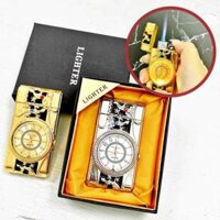 Đồng hồ Bật lửa hình tắc kè có đèn led xài gas – có hộp