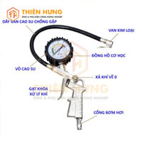 Đồng Hồ Bơm Vỏ ÔTô Xe Máy đuôi nhanh - Kiêm đồng hồ đo áp suất lốp Nhật Bản