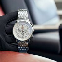Đồng hồ Breitling Navitimer Chronograph nam mặt trắng Super Fake 45mm