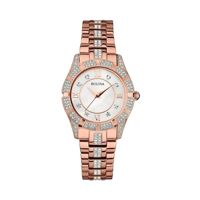 Đồng Hồ Bulova 98L197 Nữ Đính Pha Lê Swarovski 31mm