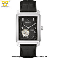 ĐỒNG HỒ BULOVA – CƠ – TỰ ĐỘNG (AUTOMATIC) – LỘ MÁY – NAM – DÂY DA – 3 KIM – 96A269