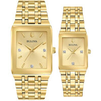 ĐỒNG HỒ BULOVA – QUADRA – FUTURO – CẶP ĐÔI – ĐÍNH KIM CƯƠNG – 97D120 VÀ 97P140