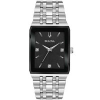 ĐỒNG HỒ BULOVA – QUADRA – NAM – QUARZT (PIN) – ĐÍNH KIM CƯƠNG – 96D145