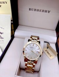 Đồng hồ Burberry nam nữ Burberry BU9038 The City Swiss Stainless Gold unisex size 38mm