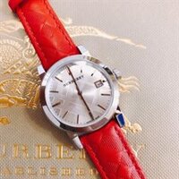 Đồng Hồ Burberry Nữ Cao Cấp BB017 - Dây Sần - Viền Bạc