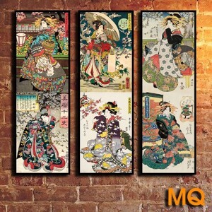 Đồng hồ canvas Nàng Geisha Vicdecor DCV0030