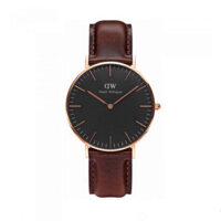 (Đồng hồ cao cấp) Đồng Hồ DW Dây Da Cặp Đôi Nam Nữ Trẻ Trung Năng Động Size Mặt 32-40mm, tặng kèm lắc tay, pin và hộp.