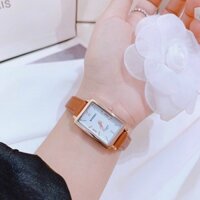 Đồng hồ cao cấp nam nữ Đồng Hồ Nữ BARSH TD3 Dây Da Cao Cấp Mặt Vuông Thời Trang Đẹp Giá Rẻ