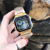 Đồng Hồ Cặp Đôi Casio Mã AE1200 Vàng