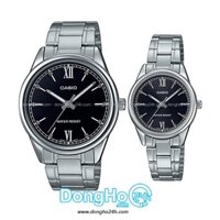 Đồng Hồ Cặp Đôi Casio MTP +LTP-V005D-1B2 Dây Kim Loại.