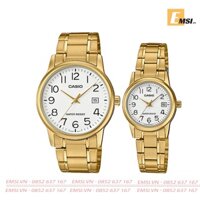 Đồng Hồ Cặp Đôi Casio MTP-V002G-7B2UDF & LTP-V002G-7B2UDF Size mặt 37mm & 25mm EMSI.VN