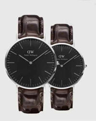 Đồng Hồ Cặp Đôi Daniel Wellington Classic Black York DW00100134 – DW00100146 (40mm và 36mm)