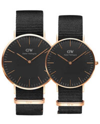 Đồng Hồ Cặp Đôi Daniel Wellington Classic Black Cornwall DW00100148 – DW00100150 (40mm và 36mm)