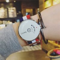 Đồng hồ cặp đôi đồng hồ thạch anh sáng tạo dây vải bố thời trang ulzzang nữ sinh sành điệu cá tính phong cách Hàn Quốc
