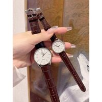 Đồng hồ cặp đôi sành điệu, mặt số màu trắng ROLEX Cellini tinh khiết và đơn giản, dây da giản dị và bền bỉ, 30 / 40MM phù hợp cho đồng hồ nam