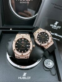 Đồng hồ cặp Hublot đính đá giá rẻ Super Fake Nhật máy Pin 33/42mm