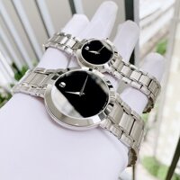 Đồng Hồ Cặp Movado Mặt Đen 0607277 0607280 40mm 30mm Chính Hãng