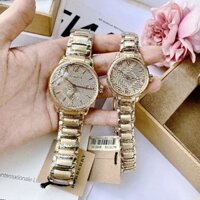 Đồng Hồ Cặp Nam, Nữ Burberry BU10006 (10006) ,BU10109(10109) Mặt Tròn Siz 32,40mm  Máy Quartz (Pin) Thuỵ Sỹ Vàng Gold