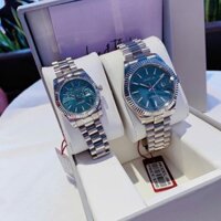 Đồng hồ cặp Nam/Nữ Amica A066 tone xanh lá, mặt xanh ngọc siêu xinh