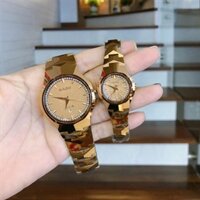 Đồng Hồ Cặp Rado 6604GHM Dây Khía Cạnh - Đá Vàng