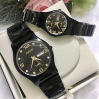 Đồng Hồ Cặp Rado Đá Đen Cao Cấp - RD8013