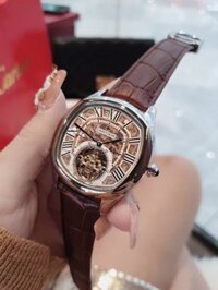 Đồng hồ Cartier Automatic nam dây da mặt vuông lộ tim siêu độc 1 – DWatch