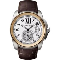 ĐỒNG HỒ CARTIER CALIBRE STEEL & 18K ROSE GOLD SILVER DIAL 42MM W7100039 3299