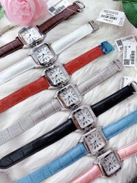Đồng hồ Cartier nữ dây da mặt vuông 6 phiên bản màu – Dwatch