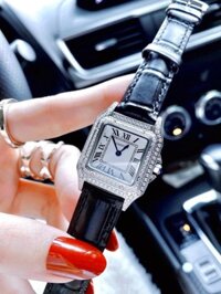 Đồng hồ Cartier Panthere De Cartier nữ mặt vuông đính đá Super Fake 30mm