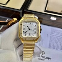 Đồng hồ Cartier Santos nam dây kim loại Super Fake 11 40mm