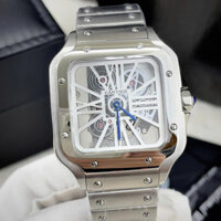 Đồng hồ Cartier Santos nam máy Pin nhật giả cơ giá rẻ fake cao cấp 40mm