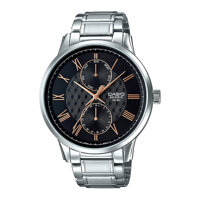 ĐỒNG HỒ CASIO BESIDE BEM-313D-1AV - 5 kim vàng - Dây kim loại sáng bóng