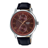 ĐỒNG HỒ CASIO BESIDE BEM-313L-5AV Dây da thật - Chống nước 50 mét - Chính hãng Nhật Bản