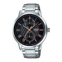 ĐỒNG HỒ CASIO BESIDE BEM-313D-1AV Đồng hồ 5 kim vàng - Dây kim loại sáng bóng