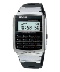 ĐỒNG HỒ CASIO CA-56-1DF Đồng hồ Điện tử Mặt đen viền bạc - Có máy tính