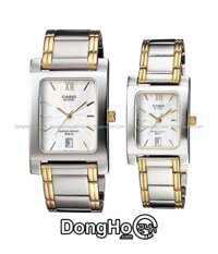 Đồng hồ Casio Cặp Beside (BEM-100SG-7A - BEL-100SG-7A) Quartz (Pin) Dây Kim Loại - Chính Hãng