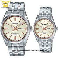 ĐỒNG HỒ CASIO CẶP ĐÔI DÂY KIM LOẠI MTP-1335D-9AVDF VÀ LTP-1335D-9AVDF