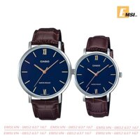 Đồng Hồ Casio Cặp Đôi MTP-VT01L-2BUDF & LTP-VT01L-2BUDF Dây Da - Mặt Số La Mã - Chống Nước EMSI.VN