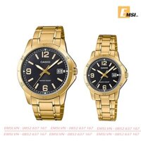 Đồng Hồ Casio Cặp Đôi MTP-V004G-1BUDF Và LTP-V004G-1BUDF nam size 41,5mm, đồng hồ nữ size 30,2mm EMSI.VN