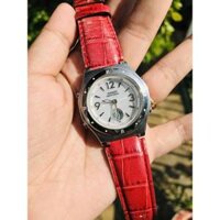đồng hồ Casio dây da pin năng lượng size 34mm chạy 2 máy