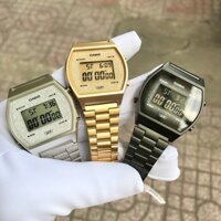Đồng Hồ Casio Điện Tử - Nữ -  B640WDG-7DF Dây Kim Loại Mạ Bạc - Mặt Đồng Hồ Thiết Kế Lấp Lánh