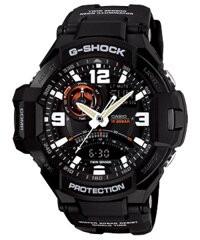 ĐỒNG HỒ CASIO G-SHOCK GA-1000-1ADR Đồng hồ La Bàn - Dây nhựa đen - Mặt điện tử kim đen viền đỏ