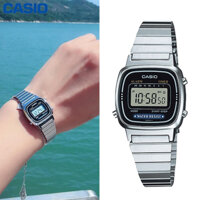 Đồng hồ Casio Ladies Girls Retro Vintage Mini Dial Đồng hồ thép không gỉ thạch anh kỹ thuật số La670 La-670 La-670wa hoàn toàn mới