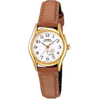 ĐỒNG HỒ CASIO LTP-1094Q-7B7RDF Dây da nâu trơn - Mặt trắng viền vàng