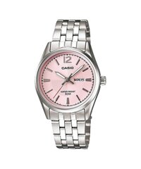 ĐỒNG HỒ CASIO LTP-1335D-5AVDF Dây kim loại - Mặt tròn hồng - Chống nước 50 mét