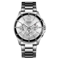 ĐỒNG HỒ CASIO MTP-1374D-7AVDF Đồng hồ kim loại - Mặt trắng 6 kim Chính hãng