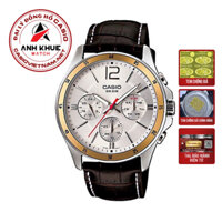Đồng Hồ Casio MTP-1374L-7AVDF | Nam | Dây Da | Nhiều Kim | Chống Nước WR50M