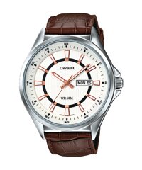ĐỒNG HỒ CASIO MTP-E108L-7AVDF Mặt tròn Truyền Thống - Dây da Chính hãng Nhật Bản